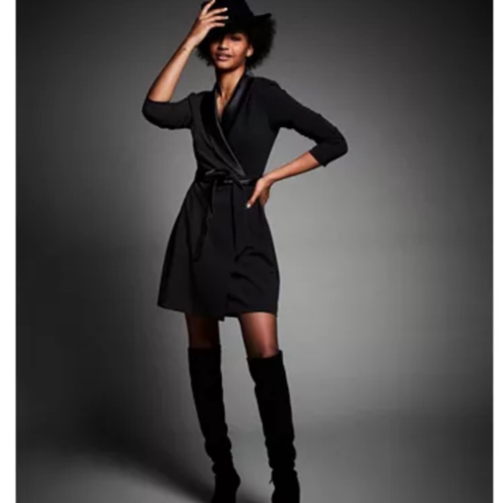 Adrianne Papell SZ 10 Tuxedo Sheath Dress